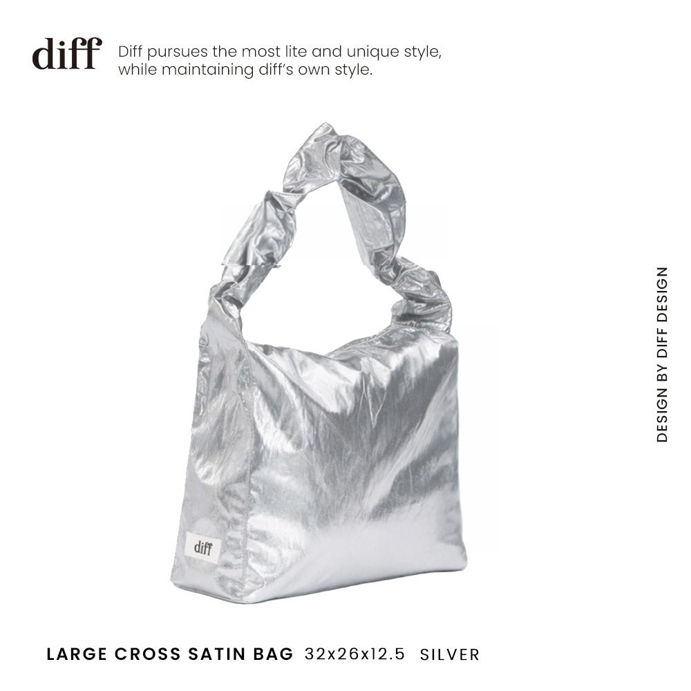 韓國 diff Large Cross Satin Bag 啞光緞面斜背包 2 colors 肩背包 托特包